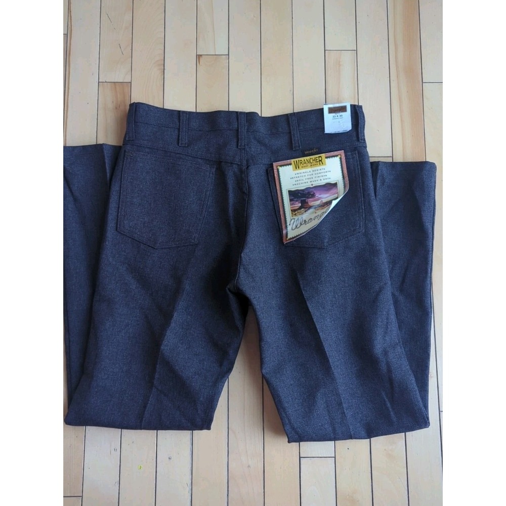 Men's Wrangler Wrancher 82HO Heather Dark Chocolate Dress Pants Size 33x30